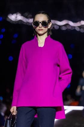 PFW - Pierre Cardin Runway A model walks the runway during Pierre Cardin Womenswear Fall Winter 2025-2026 show as part of Paris Fashion Week on March 10, 2025 in Paris, France. Photo by Nasser Berzane ABACAPRESS.COM Paris France  Copyright: xBerzanexNasser ABACAx