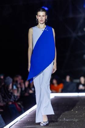 PFW - Pierre Cardin Runway A model walks the runway during Pierre Cardin Womenswear Fall Winter 2025-2026 show as part of Paris Fashion Week on March 10, 2025 in Paris, France. Photo by Nasser Berzane ABACAPRESS.COM Paris France  Copyright: xBerzanexNasser ABACAx