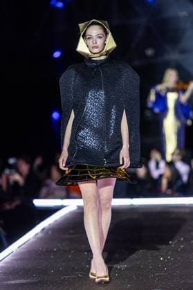PFW - Pierre Cardin Runway A model walks the runway during Pierre Cardin Womenswear Fall Winter 2025-2026 show as part of Paris Fashion Week on March 10, 2025 in Paris, France. Photo by Nasser Berzane ABACAPRESS.COM Paris France  Copyright: xBerzanexNasser ABACAx