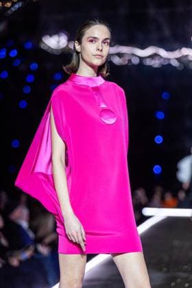 PFW - Pierre Cardin Runway A model walks the runway during Pierre Cardin Womenswear Fall Winter 2025-2026 show as part of Paris Fashion Week on March 10, 2025 in Paris, France. Photo by Nasser Berzane ABACAPRESS.COM Paris France  Copyright: xBerzanexNasser ABACAx