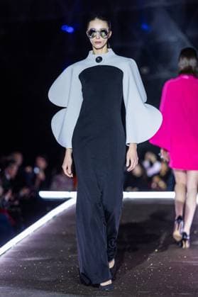 PFW - Pierre Cardin Runway A model walks the runway during Pierre Cardin Womenswear Fall Winter 2025-2026 show as part of Paris Fashion Week on March 10, 2025 in Paris, France. Photo by Nasser Berzane ABACAPRESS.COM Paris France  Copyright: xBerzanexNasser ABACAx