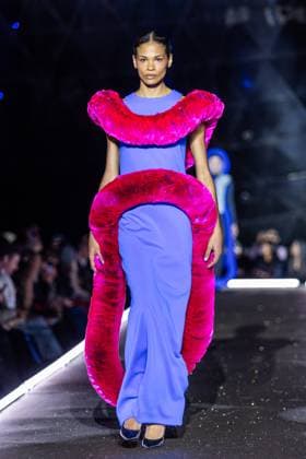 PFW - Pierre Cardin Runway A model walks the runway during Pierre Cardin Womenswear Fall Winter 2025-2026 show as part of Paris Fashion Week on March 10, 2025 in Paris, France. Photo by Nasser Berzane ABACAPRESS.COM Paris France  Copyright: xBerzanexNasser ABACAx