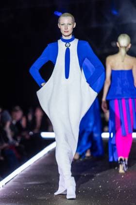 PFW - Pierre Cardin Runway A model walks the runway during Pierre Cardin Womenswear Fall Winter 2025-2026 show as part of Paris Fashion Week on March 10, 2025 in Paris, France. Photo by Nasser Berzane ABACAPRESS.COM Paris France  Copyright: xBerzanexNasser ABACAx