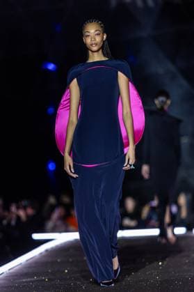 PFW - Pierre Cardin Runway A model walks the runway during Pierre Cardin Womenswear Fall Winter 2025-2026 show as part of Paris Fashion Week on March 10, 2025 in Paris, France. Photo by Nasser Berzane ABACAPRESS.COM Paris France  Copyright: xBerzanexNasser ABACAx