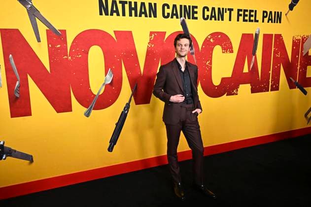Bilder des Jahres 2025, Entertainment 03 März Entertainment Themen der Woche KW11 Entertainment Bilder des Tages Jack Quaid bei der Premiere des Kinofilms Novocaine Mr. No Pain im Paramount Theater. Los Angeles, 10.03.2025 *** Jack Quaid at the premiere of the movie Novocaine Mr No Pain at the Paramount Theater Los Angeles, 10 03 2025 Foto:xD.xStarbuckx xFuturexImagex novocaine_5355