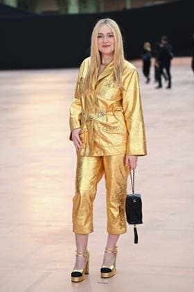 PFW Chanel Photocall Dakota Fanning attending the Chanel Womenswear Fall Winter 2025-2026 show as part of Paris Fashion Week in Paris, France on March 11, 2025. Photo by Aurore Marechal ABACAPRESS.COM Paris France  Copyright: xMarechalxAurore ABACAx