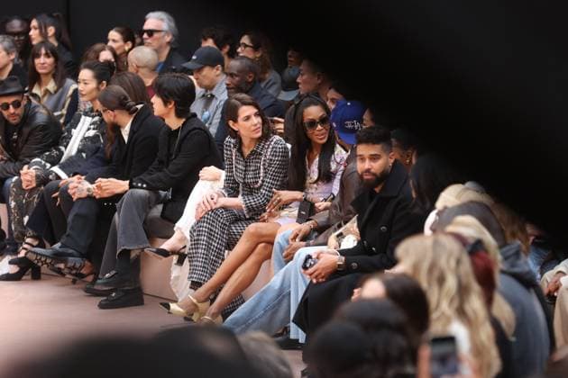 PFW - Chanel Front Row Charlotte Casiraghi and Naomie Campbelle during Chanel Womenswear Fall Winter 2025-2026 show as part of Paris Fashion Week in Paris, France on March 11, 2025. Photo by Jerome Domine ABACAPRESS.COM Paris Ile-de-France France  Copyright: xDominexJerome ABACAx