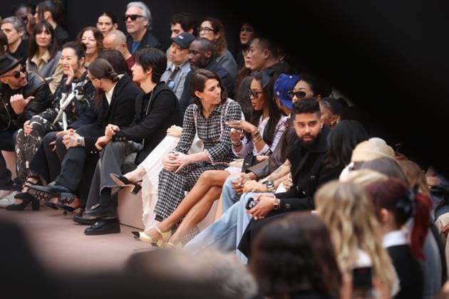 PFW - Chanel Front Row Charlotte Casiraghi and Naomie Campbelle during Chanel Womenswear Fall Winter 2025-2026 show as part of Paris Fashion Week in Paris, France on March 11, 2025. Photo by Jerome Domine ABACAPRESS.COM Paris Ile-de-France France  Copyright: xDominexJerome ABACAx