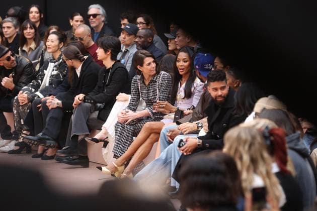 PFW - Chanel Front Row Charlotte Casiraghi and Naomie Campbelle during Chanel Womenswear Fall Winter 2025-2026 show as part of Paris Fashion Week in Paris, France on March 11, 2025. Photo by Jerome Domine ABACAPRESS.COM Paris Ile-de-France France  Copyright: xDominexJerome ABACAx