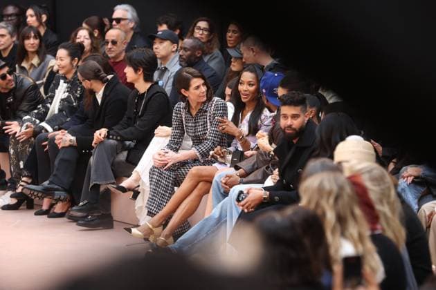 PFW - Chanel Front Row Charlotte Casiraghi and Naomie Campbelle during Chanel Womenswear Fall Winter 2025-2026 show as part of Paris Fashion Week in Paris, France on March 11, 2025. Photo by Jerome Domine ABACAPRESS.COM Paris Ile-de-France France  Copyright: xDominexJerome ABACAx