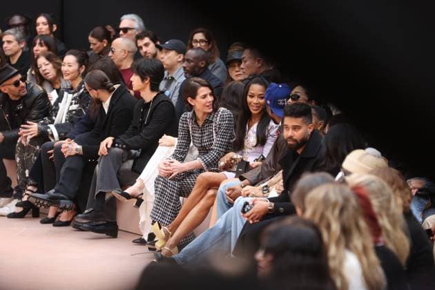 PFW - Chanel Front Row Charlotte Casiraghi and Naomie Campbelle during Chanel Womenswear Fall Winter 2025-2026 show as part of Paris Fashion Week in Paris, France on March 11, 2025. Photo by Jerome Domine ABACAPRESS.COM Paris Ile-de-France France  Copyright: xDominexJerome ABACAx