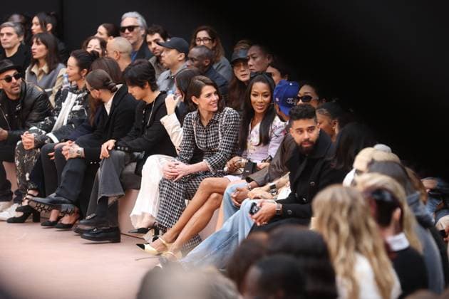 PFW - Chanel Front Row Charlotte Casiraghi and Naomie Campbelle during Chanel Womenswear Fall Winter 2025-2026 show as part of Paris Fashion Week in Paris, France on March 11, 2025. Photo by Jerome Domine ABACAPRESS.COM Paris Ile-de-France France  Copyright: xDominexJerome ABACAx