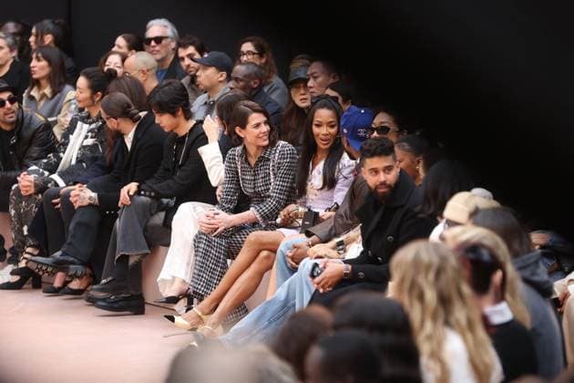 PFW - Chanel Front Row Charlotte Casiraghi and Naomie Campbelle during Chanel Womenswear Fall Winter 2025-2026 show as part of Paris Fashion Week in Paris, France on March 11, 2025. Photo by Jerome Domine ABACAPRESS.COM Paris Ile-de-France France  Copyright: xDominexJerome ABACAx