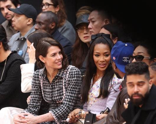 PFW - Chanel Front Row Charlotte Casiraghi and Naomie Campbelle during Chanel Womenswear Fall Winter 2025-2026 show as part of Paris Fashion Week in Paris, France on March 11, 2025. Photo by Jerome Domine ABACAPRESS.COM Paris Ile-de-France France  Copyright: xDominexJerome ABACAx