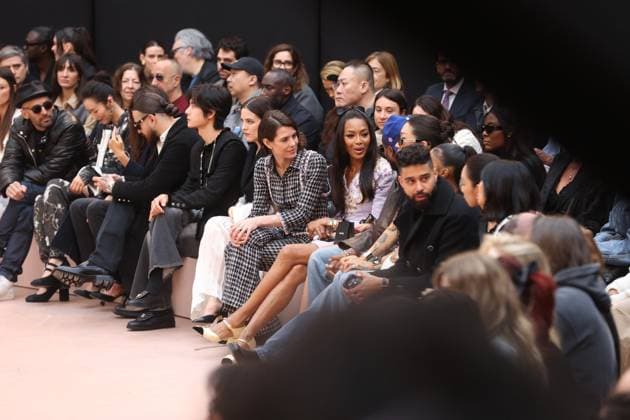 PFW - Chanel Front Row Charlotte Casiraghi and Naomie Campbelle during Chanel Womenswear Fall Winter 2025-2026 show as part of Paris Fashion Week in Paris, France on March 11, 2025. Photo by Jerome Domine ABACAPRESS.COM Paris Ile-de-France France  Copyright: xDominexJerome ABACAx