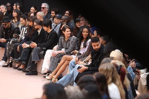 PFW - Chanel Front Row Charlotte Casiraghi and Naomie Campbelle during Chanel Womenswear Fall Winter 2025-2026 show as part of Paris Fashion Week in Paris, France on March 11, 2025. Photo by Jerome Domine ABACAPRESS.COM Paris Ile-de-France France  Copyright: xDominexJerome ABACAx