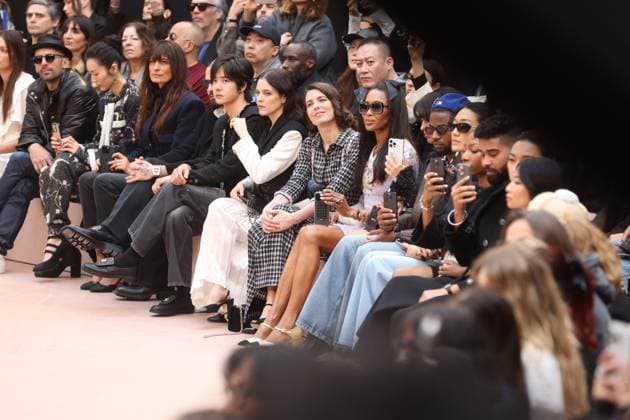 PFW - Chanel Front Row Charlotte Casiraghi and Naomie Campbelle during Chanel Womenswear Fall Winter 2025-2026 show as part of Paris Fashion Week in Paris, France on March 11, 2025. Photo by Jerome Domine ABACAPRESS.COM Paris Ile-de-France France  Copyright: xDominexJerome ABACAx