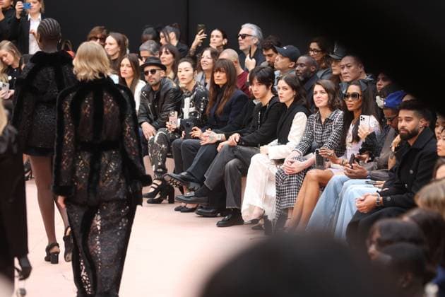PFW - Chanel Front Row Charlotte Casiraghi and Naomie Campbelle during Chanel Womenswear Fall Winter 2025-2026 show as part of Paris Fashion Week in Paris, France on March 11, 2025. Photo by Jerome Domine ABACAPRESS.COM Paris Ile-de-France France  Copyright: xDominexJerome ABACAx