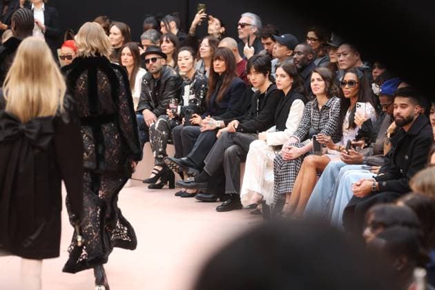 PFW - Chanel Front Row Charlotte Casiraghi and Naomie Campbelle during Chanel Womenswear Fall Winter 2025-2026 show as part of Paris Fashion Week in Paris, France on March 11, 2025. Photo by Jerome Domine ABACAPRESS.COM Paris Ile-de-France France  Copyright: xDominexJerome ABACAx