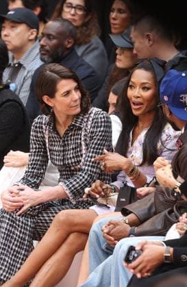 PFW - Chanel Front Row Charlotte Casiraghi and Naomie Campbelle during Chanel Womenswear Fall Winter 2025-2026 show as part of Paris Fashion Week in Paris, France on March 11, 2025. Photo by Jerome Domine ABACAPRESS.COM Paris Ile-de-France France  Copyright: xDominexJerome ABACAx