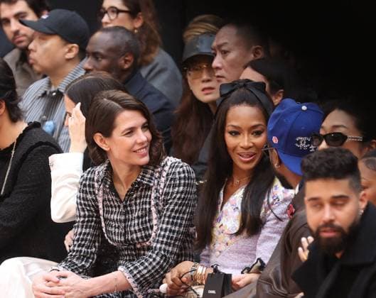 PFW - Chanel Front Row Charlotte Casiraghi and Naomie Campbelle during Chanel Womenswear Fall Winter 2025-2026 show as part of Paris Fashion Week in Paris, France on March 11, 2025. Photo by Jerome Domine ABACAPRESS.COM Paris Ile-de-France France  Copyright: xDominexJerome ABACAx