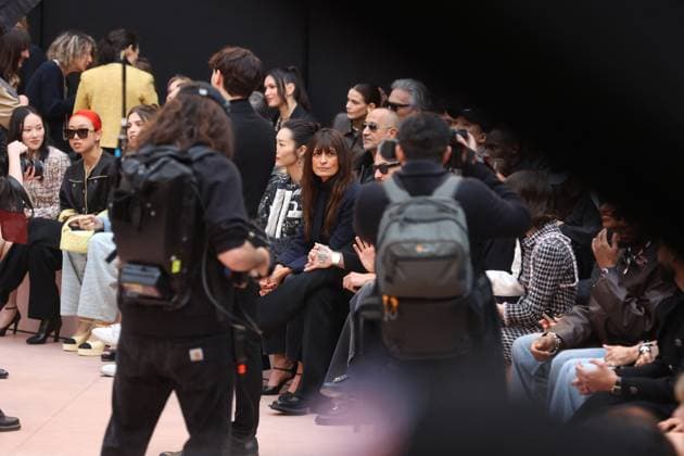 PFW Chanel Front Row Caroline de Maigret attending the Chanel Womenswear Fall Winter 2025-2026 show as part of Paris Fashion Week in Paris on March 10, 2025, France. Photo by Jerome Domine ABACAPRESS.COM  Copyright: xDominexJerome ABACAx