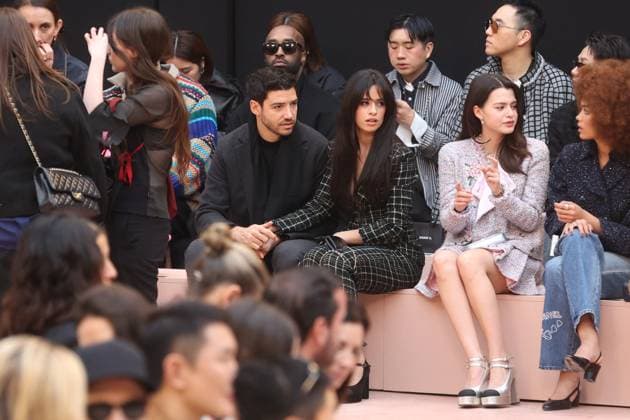 PFW Chanel Front Row Camila Cabello and her boyfriend Henry Junior Chalhoub attending the Chanel Womenswear Fall Winter 2025-2026 show as part of Paris Fashion Week in Paris on March 10, 2025, France. Photo by Jerome Domine ABACAPRESS.COM  Copyright: xDominexJerome ABACAx