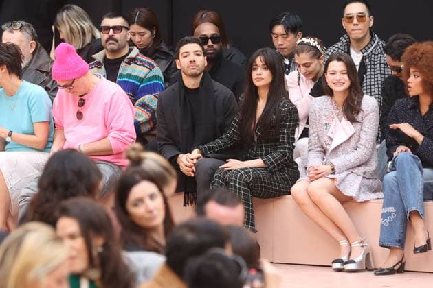 PFW Chanel Front Row Camila Cabello and her boyfriend Henry Junior Chalhoub attending the Chanel Womenswear Fall Winter 2025-2026 show as part of Paris Fashion Week in Paris on March 10, 2025, France. Photo by Jerome Domine ABACAPRESS.COM  Copyright: xDominexJerome ABACAx
