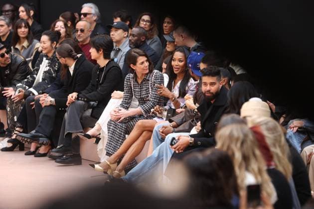 PFW Chanel Front Row Charlotte Casiraghi and Naomi Campbell attending the Chanel Womenswear Fall Winter 2025-2026 show as part of Paris Fashion Week in Paris on March 10, 2025, France. Photo by Jerome Domine ABACAPRESS.COM  Copyright: xDominexJerome ABACAx
