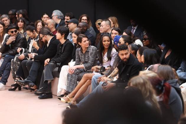 PFW Chanel Front Row Charlotte Casiraghi and Naomi Campbell attending the Chanel Womenswear Fall Winter 2025-2026 show as part of Paris Fashion Week in Paris on March 10, 2025, France. Photo by Jerome Domine ABACAPRESS.COM  Copyright: xDominexJerome ABACAx