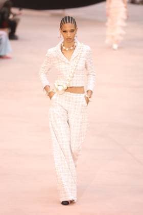 PFW Chanel Runway Models walk the runway during the Chanel Womenswear Fall Winter 2025-2026 show as part of Paris Fashion Week in Paris on March 10, 2025, France. Photo by Jerome Domine ABACAPRESS.COM  Copyright: xDominexJerome ABACAx