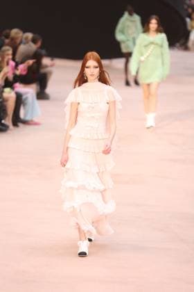 PFW Chanel Runway Models walk the runway during the Chanel Womenswear Fall Winter 2025-2026 show as part of Paris Fashion Week in Paris on March 10, 2025, France. Photo by Jerome Domine ABACAPRESS.COM  Copyright: xDominexJerome ABACAx