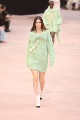 PFW Chanel Runway Models walk the runway during the Chanel Womenswear Fall Winter 2025-2026 show as part of Paris Fashion Week in Paris on March 10, 2025, France. Photo by Jerome Domine ABACAPRESS.COM  Copyright: xDominexJerome ABACAx