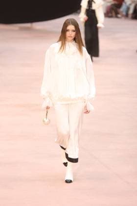 PFW Chanel Runway Models walk the runway during the Chanel Womenswear Fall Winter 2025-2026 show as part of Paris Fashion Week in Paris on March 10, 2025, France. Photo by Jerome Domine ABACAPRESS.COM  Copyright: xDominexJerome ABACAx