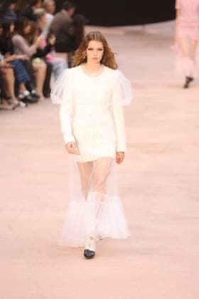 PFW Chanel Runway Models walk the runway during the Chanel Womenswear Fall Winter 2025-2026 show as part of Paris Fashion Week in Paris on March 10, 2025, France. Photo by Jerome Domine ABACAPRESS.COM  Copyright: xDominexJerome ABACAx
