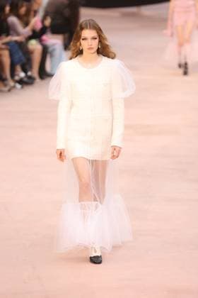 PFW Chanel Runway Models walk the runway during the Chanel Womenswear Fall Winter 2025-2026 show as part of Paris Fashion Week in Paris on March 10, 2025, France. Photo by Jerome Domine ABACAPRESS.COM  Copyright: xDominexJerome ABACAx
