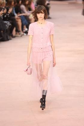 PFW Chanel Runway Models walk the runway during the Chanel Womenswear Fall Winter 2025-2026 show as part of Paris Fashion Week in Paris on March 10, 2025, France. Photo by Jerome Domine ABACAPRESS.COM  Copyright: xDominexJerome ABACAx