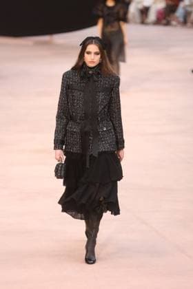 PFW Chanel Runway Models walk the runway during the Chanel Womenswear Fall Winter 2025-2026 show as part of Paris Fashion Week in Paris on March 10, 2025, France. Photo by Jerome Domine ABACAPRESS.COM  Copyright: xDominexJerome ABACAx