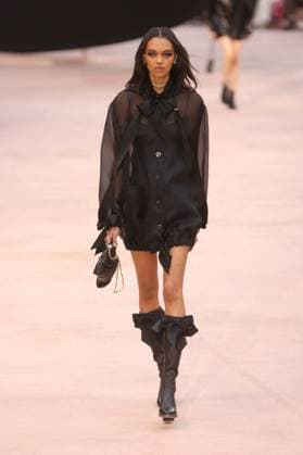 PFW Chanel Runway Models walk the runway during the Chanel Womenswear Fall Winter 2025-2026 show as part of Paris Fashion Week in Paris on March 10, 2025, France. Photo by Jerome Domine ABACAPRESS.COM  Copyright: xDominexJerome ABACAx