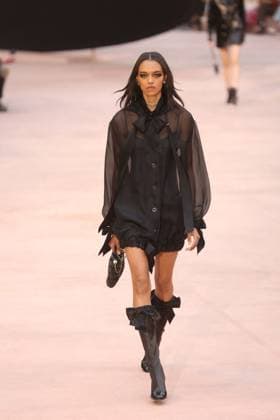 PFW Chanel Runway Models walk the runway during the Chanel Womenswear Fall Winter 2025-2026 show as part of Paris Fashion Week in Paris on March 10, 2025, France. Photo by Jerome Domine ABACAPRESS.COM  Copyright: xDominexJerome ABACAx