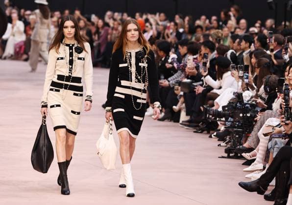 (250311) -- PARIS, March 11, 2025 -- Models present creations of the ready-to-wear Fall Winter 2025-2026 collections by French fashion house Chanel during the Paris Fashion Week, in Paris, France, on March 11, 2025. ) FRANCE-PARIS-FASHION WEEK-CHANEL GaoxJing 