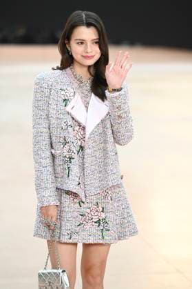Paris Fashion Week People au defile Chanel, Arrival of celebrities at Grand Palais for Chanel Show 441654 2025 03 11 Paris France Amstrong, Rebecca Patricia  Copyright: xSergexArnalx xStarfacex STAR_441654_052