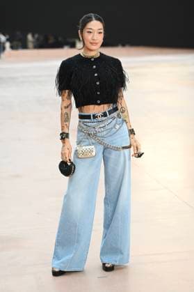 Paris Fashion Week People at Chanel show, Arrival of celebrities at Grand Palais for Chanel Show 441654 2025 03 11 Paris France Gou, Peggy  Copyright: xSergexArnalx xStarfacex STAR_441654_066