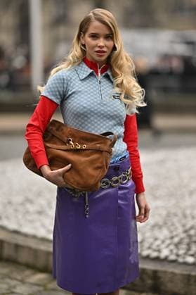 PFW Miu Miu Outside Arrivals Guest arriving at Miu Miu show during Paris Fashion Week in Paris, France on March 11, 2025. Photo by Julien Reynaud APS-Medias ABACAPRESS.COM Paris France  Copyright: xReynaudxJulien APS-Medias ABACAx