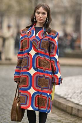 PFW Miu Miu Outside Arrivals Guest arriving at Miu Miu show during Paris Fashion Week in Paris, France on March 11, 2025. Photo by Julien Reynaud APS-Medias ABACAPRESS.COM Paris France  Copyright: xReynaudxJulien APS-Medias ABACAx