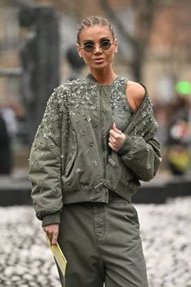 PFW Miu Miu Outside Arrivals Guest arriving at Miu Miu show during Paris Fashion Week in Paris, France on March 11, 2025. Photo by Julien Reynaud APS-Medias ABACAPRESS.COM Paris France  Copyright: xReynaudxJulien APS-Medias ABACAx