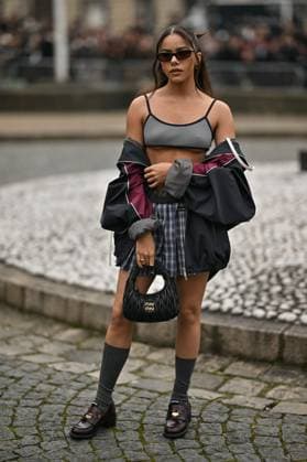PFW Miu Miu Outside Arrivals Guest arriving at Miu Miu show during Paris Fashion Week in Paris, France on March 11, 2025. Photo by Julien Reynaud APS-Medias ABACAPRESS.COM Paris France  Copyright: xReynaudxJulien APS-Medias ABACAx