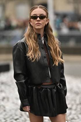 PFW Miu Miu Outside Arrivals Sydney Sweeney arriving at Miu Miu show during Paris Fashion Week in Paris, France on March 11, 2025. Photo by Julien Reynaud APS-Medias ABACAPRESS.COM Paris France  Copyright: xReynaudxJulien APS-Medias ABACAx