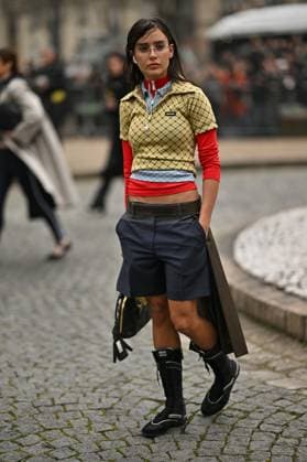 PFW Miu Miu Outside Arrivals Guest arriving at Miu Miu show during Paris Fashion Week in Paris, France on March 11, 2025. Photo by Julien Reynaud APS-Medias ABACAPRESS.COM Paris France  Copyright: xReynaudxJulien APS-Medias ABACAx