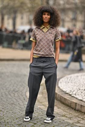 PFW Miu Miu Outside Arrivals Cindy Bruna arriving at Miu Miu show during Paris Fashion Week in Paris, France on March 11, 2025. Photo by Julien Reynaud APS-Medias ABACAPRESS.COM Paris France  Copyright: xReynaudxJulien APS-Medias ABACAx